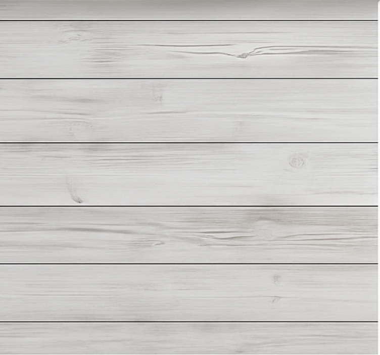Rollo fenster mit muster in horizontal geweißtem holz - TenStickers
