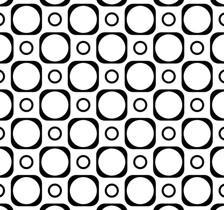 Rollo fenster schwarz badezimmer schwarz-weiß fliesen - TenStickers