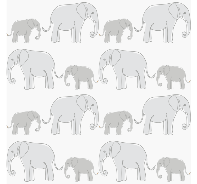 Rollo fenster grau minimalistische elefanten - TenStickers