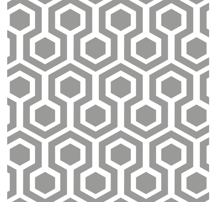 Rollo fenster grau mit hexagonalem grauen muster - TenStickers