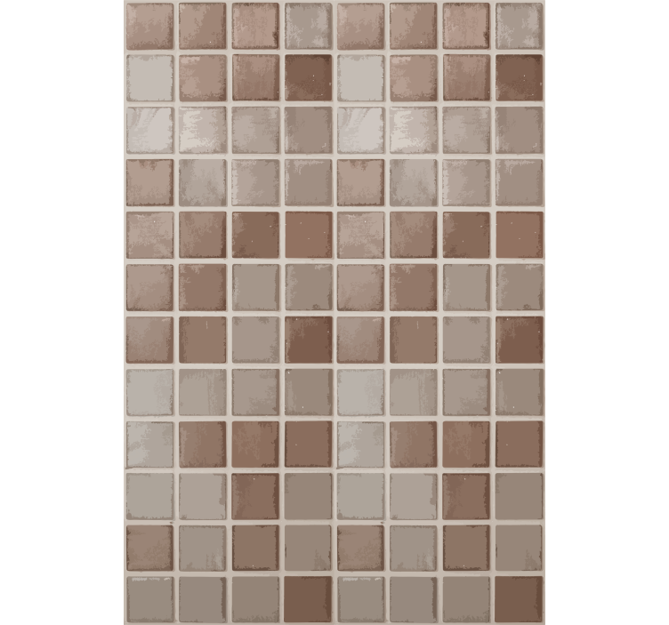 Rollo fenster beige mit keramikquadrat-muster - TenStickers