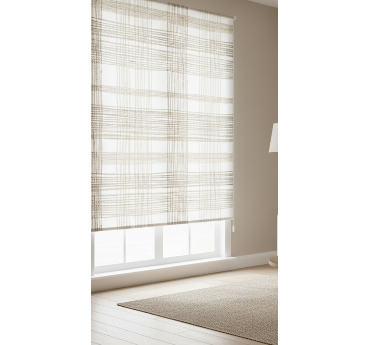 Rollo fenster beige dünnes jute-motiv beige - TenStickers