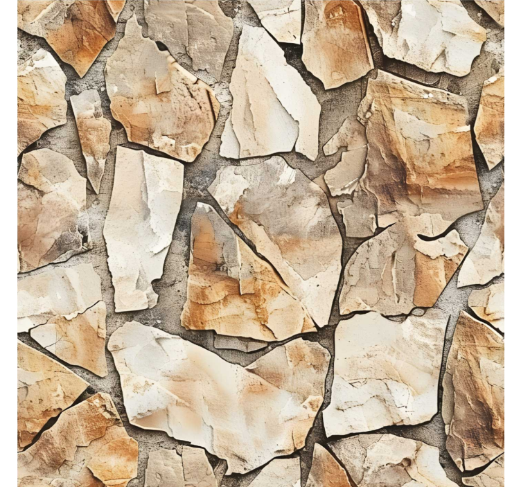 Rollo fenster beige im rustikalen muster - TenStickers