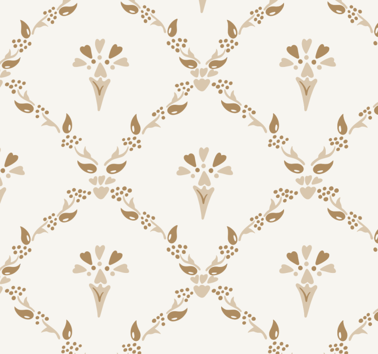 Rollo fenster beige mit hexagonalem blumenmuster - TenStickers