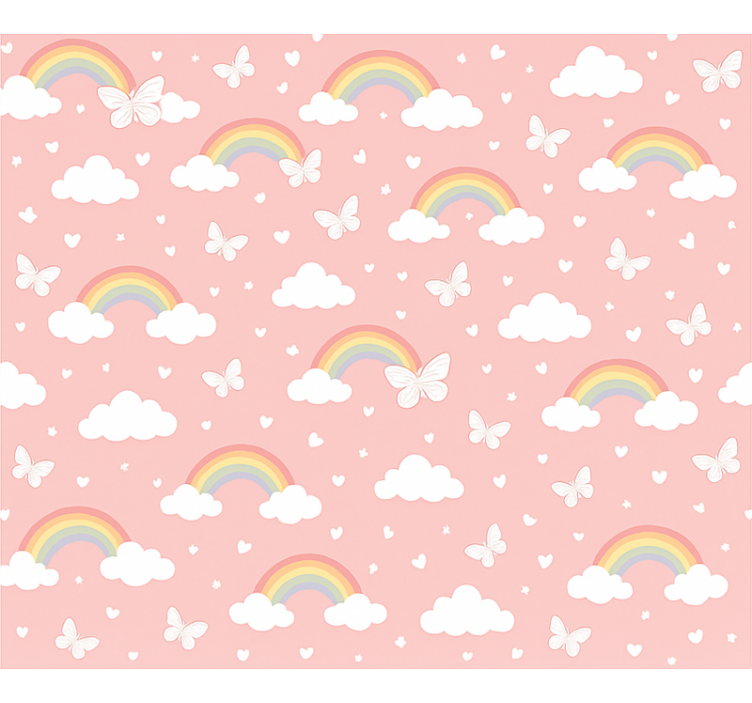 Rollo fenster rosa im pinken kinderregenbogen design - TenStickers