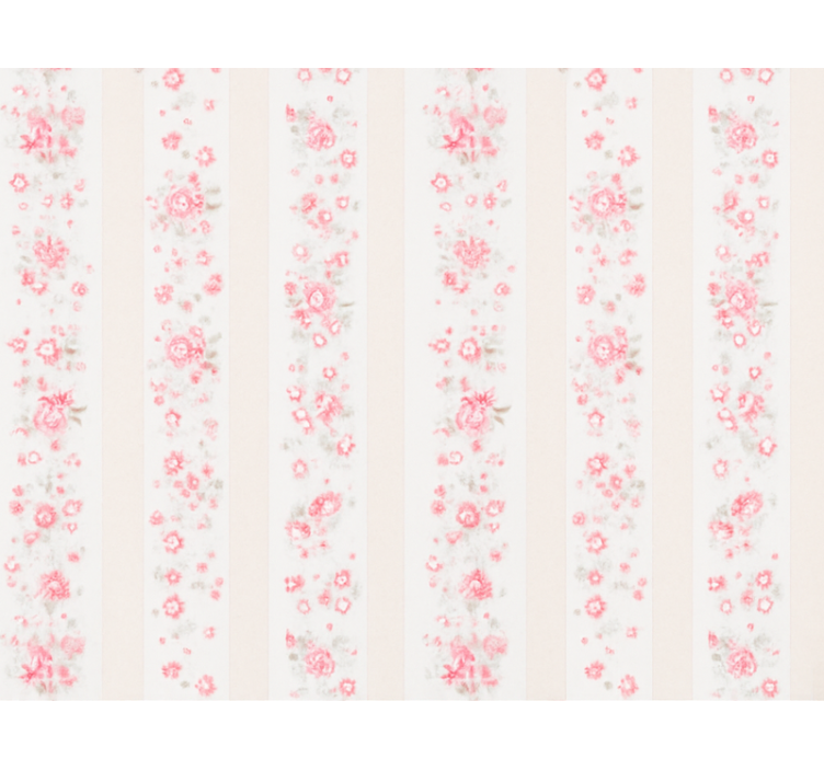 Rollo fenster rosa mit rosa retro blumenstreifen - TenStickers