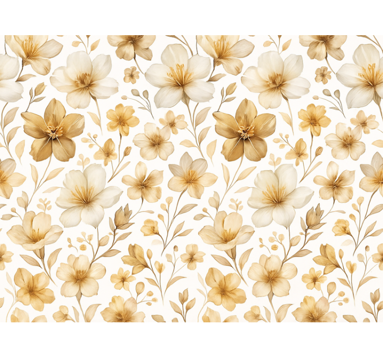 Rollo fenster gelb mit realistischem blumendesign - TenStickers
