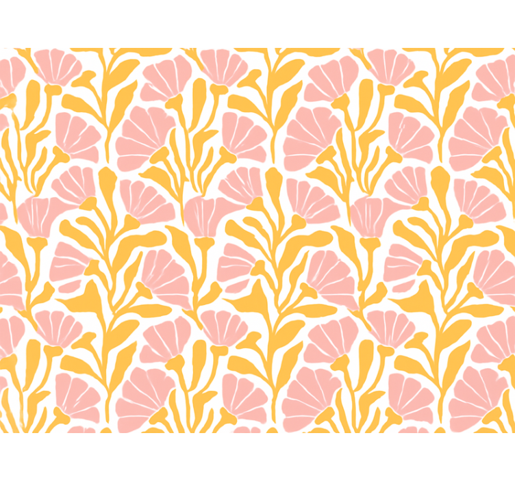 Rollo fenster gelb mit modernem buntem blumenmuster - TenStickers