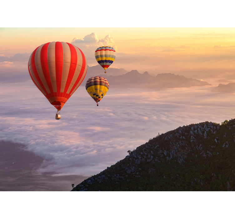 Rollo für küche heißluftballons am himmel - TenStickers
