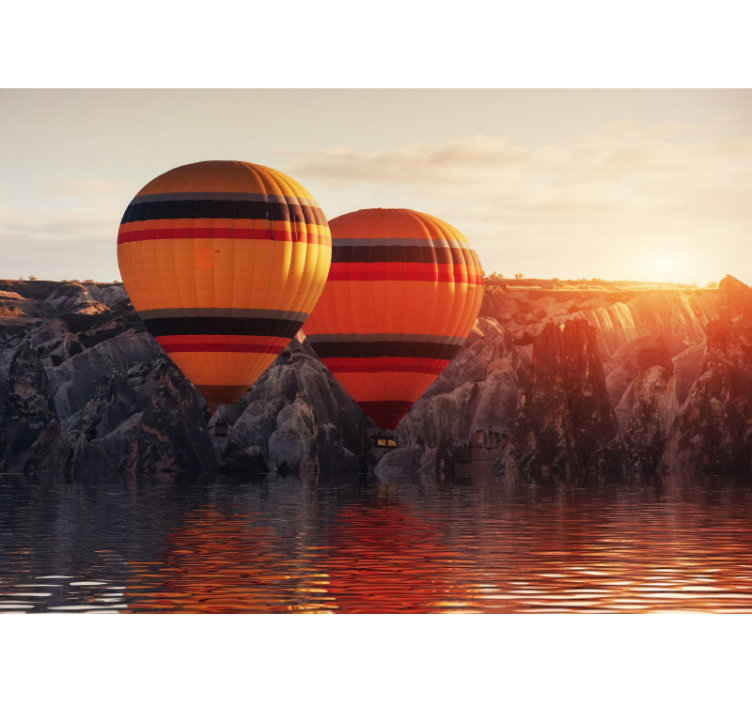 Rollo für küche luftballons über dem see - TenStickers