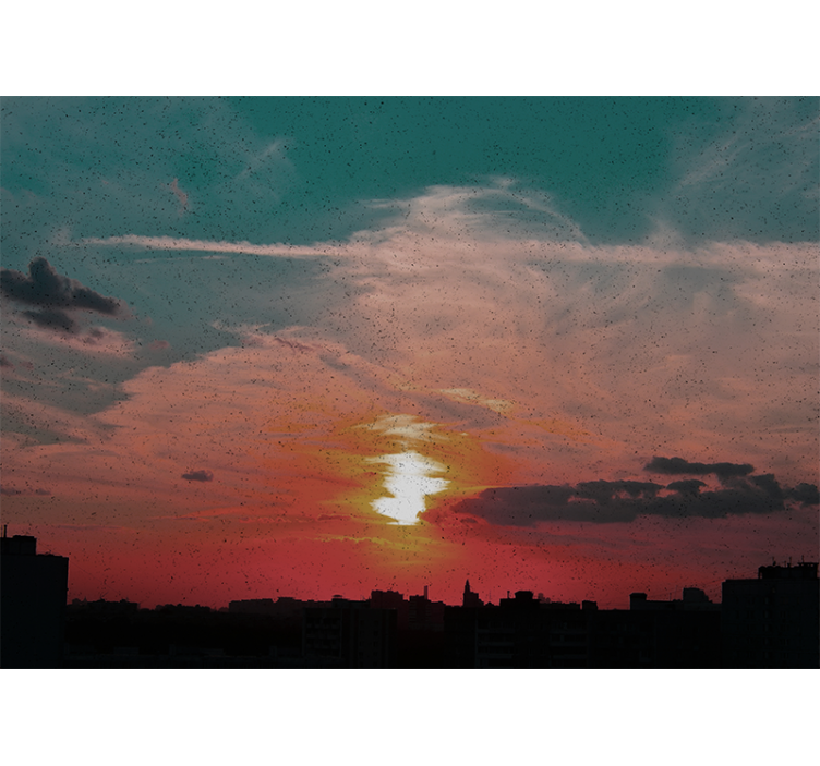 Rollo für küche elegantes design bewölkter himmel - TenStickers