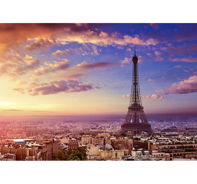 Rollo für küche mit blick auf paris - TenStickers