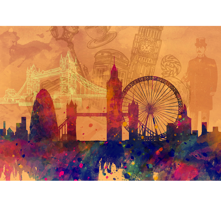 Rollo für küche historische skyline silhouette - TenStickers
