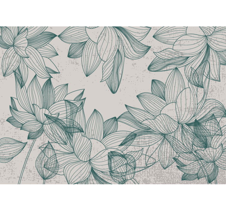 Rollo für küche mit blumensilhouetten - TenStickers