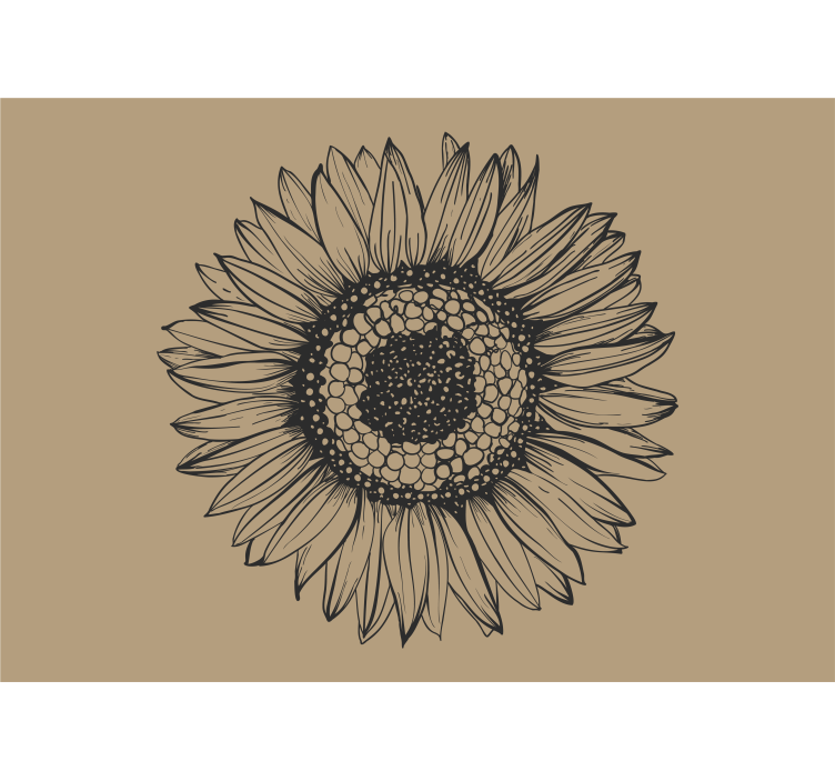 Rollo für küche in beigem sonnenblumen-design - TenStickers