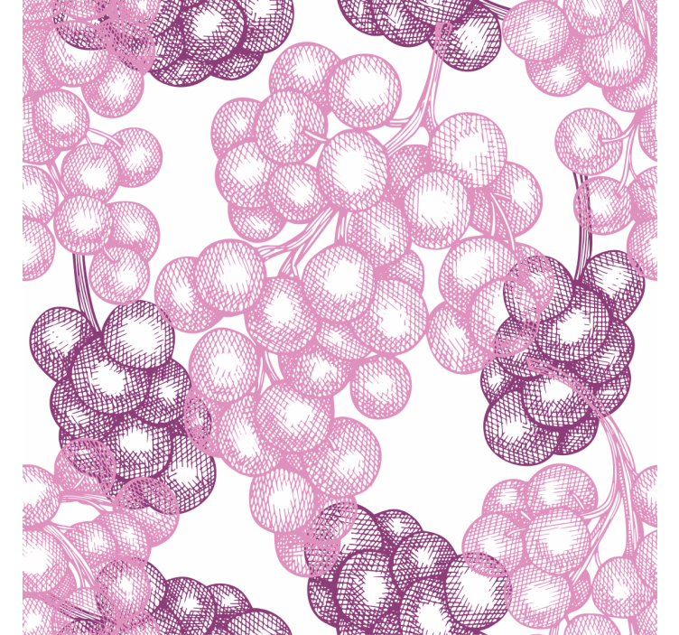 Rollo für küche mit handgezeichneten rosa und lila trauben - TenStickers