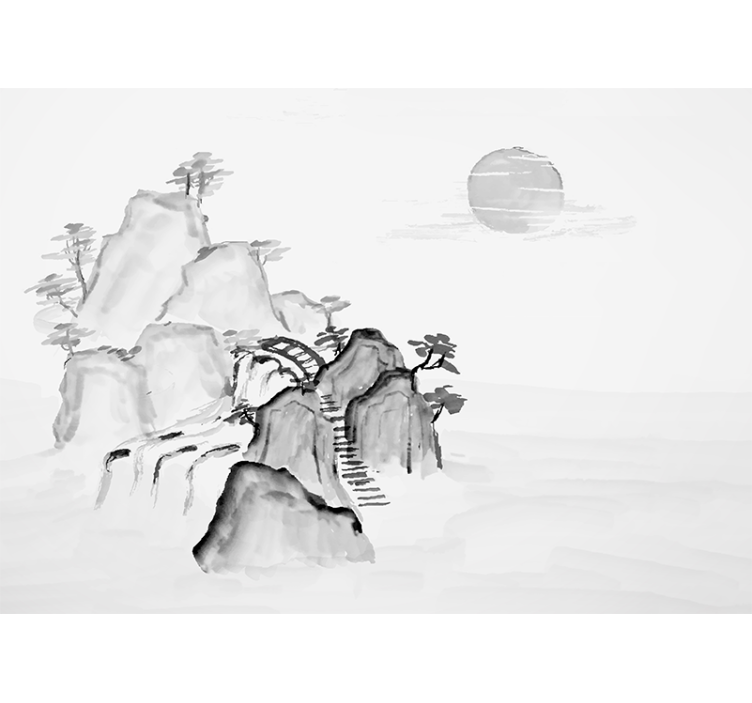 Rollo fenster weiß klippe und meer - TenStickers
