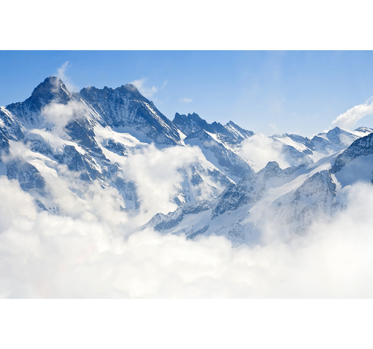 Rollo fenster weiß alpenlandschaft - TenStickers