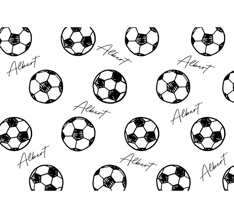 Rollo fenster weiß fußball mit namen - TenStickers