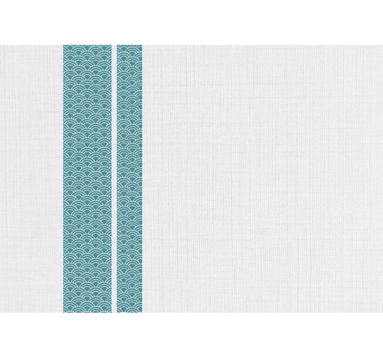 Rollo fenster weiß japandi minimalistische blaue streifen - TenStickers
