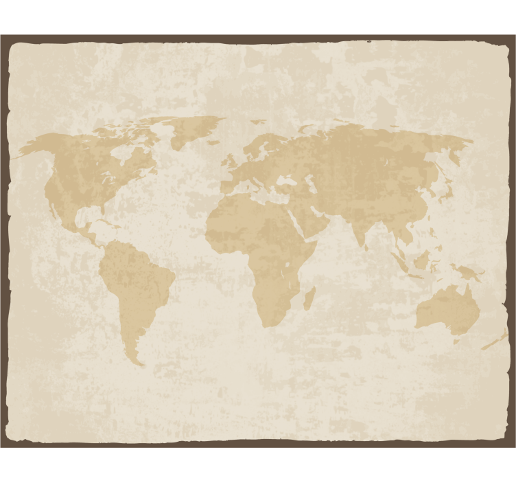 Rollo wohnzimmer vintage weiße und beige weltkarte - TenStickers