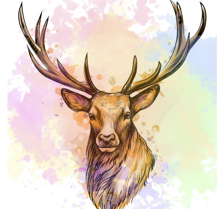 Rollo wohnzimmer farbspritzer reh - TenStickers