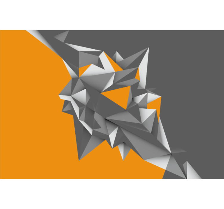 Rollo wohnzimmer graue und orange geometrische formen - TenStickers