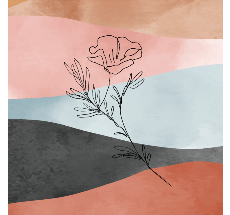 Rollo wohnzimmer aquarell abstrakte malerei - TenStickers