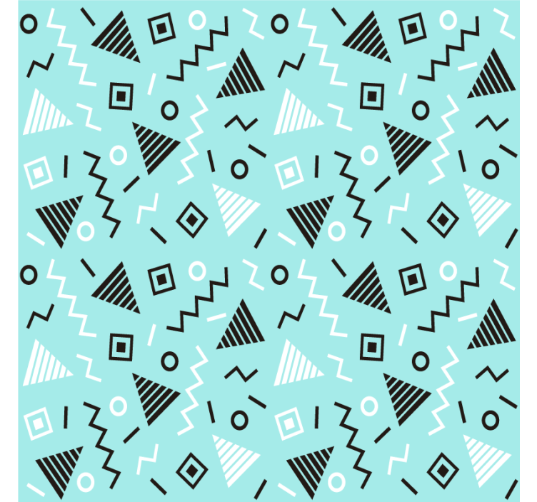 Rollo wohnzimmer im 80er jahre memphis stil - TenStickers