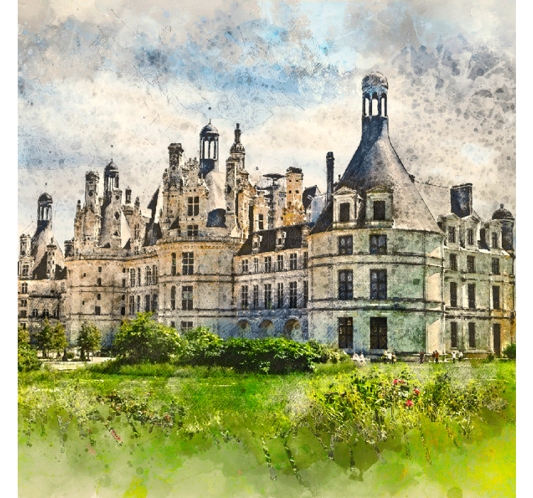 Rollo wohnzimmer im französischen schlossstil - TenStickers