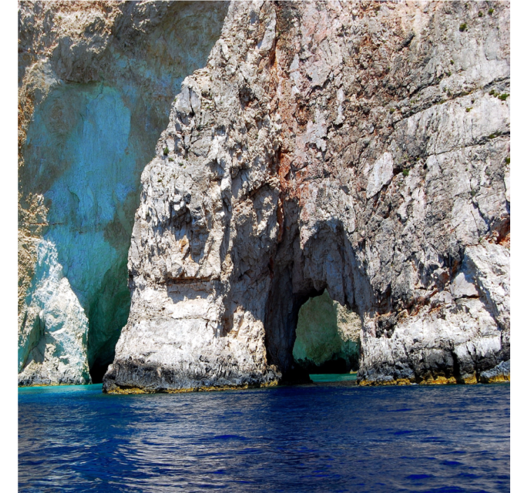 Rollo wohnzimmer rajhöhle mit blauem wasser - TenStickers