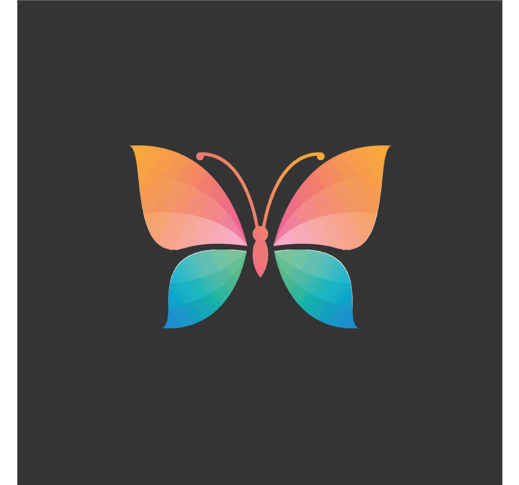 Rollo wohnzimmer bunter schmetterling - TenStickers