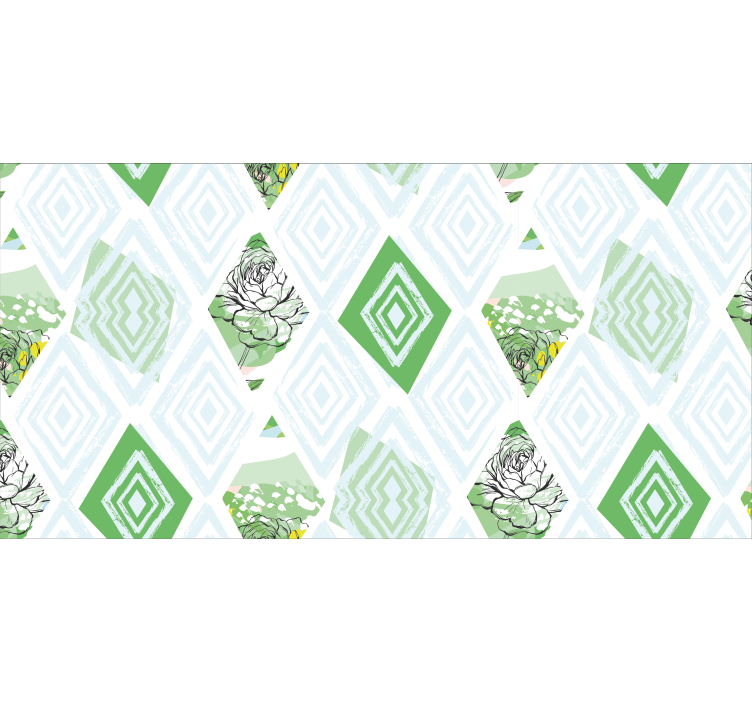 Rollo wohnzimmer abstrakte geometrische frühlingsblumen - TenStickers