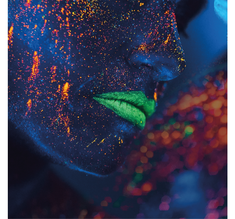 Rollo wohnzimmer farbenfroh handgemalt - TenStickers