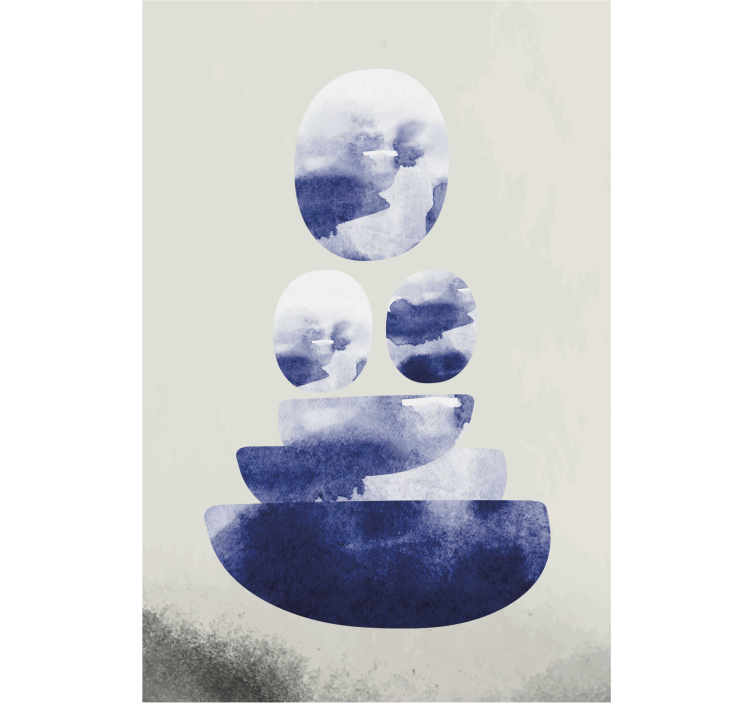 Rollo wohnzimmer in blauer form - TenStickers