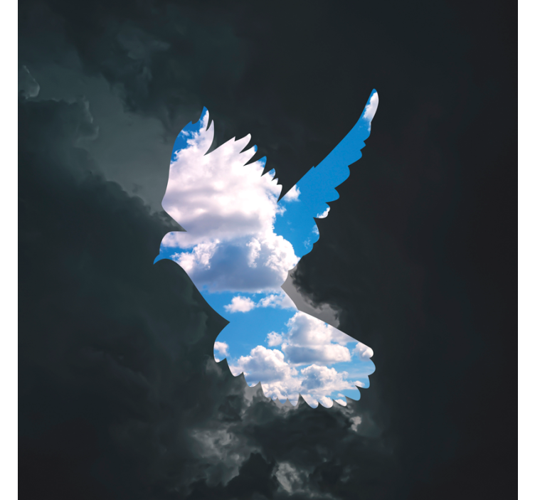 Rollo wohnzimmer rené magritte taube - TenStickers