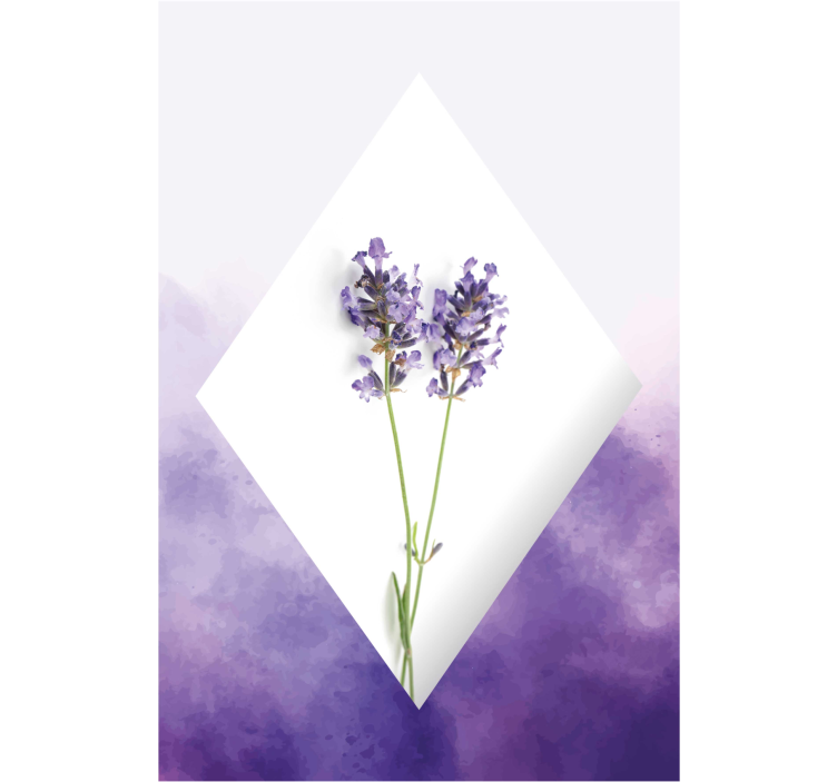 Rollo wohnzimmer lavendel collage aquarell - TenStickers