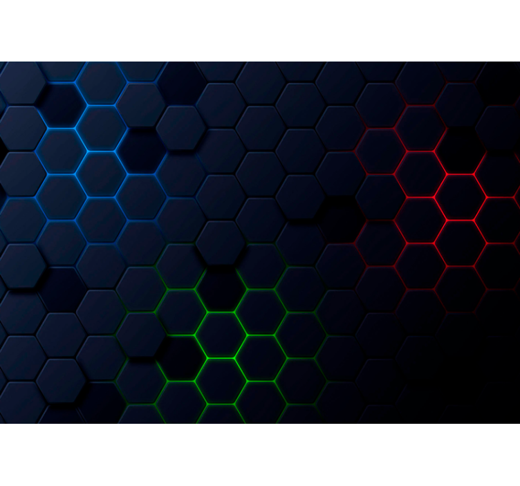 Rollo fenster schwarz mit 3d hexagonalem muster - TenStickers