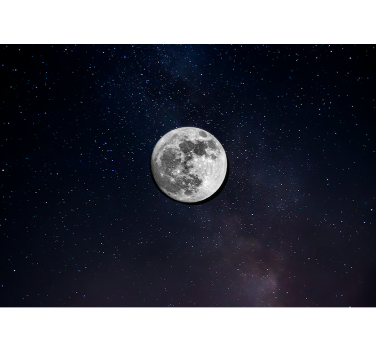 Rollo fenster schwarz grauer mond im weltraum - TenStickers