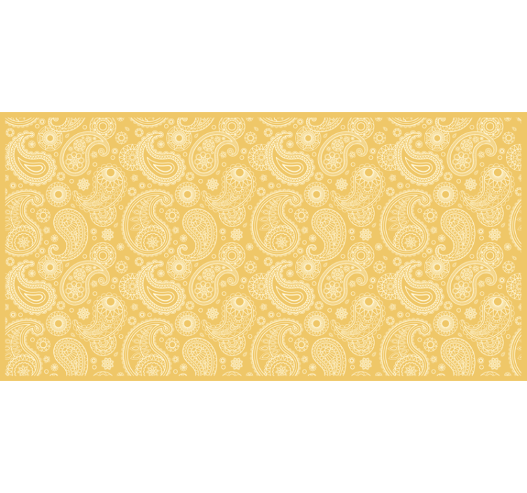 Rollo fenster gelb mit arabischem paisleymuster - TenStickers