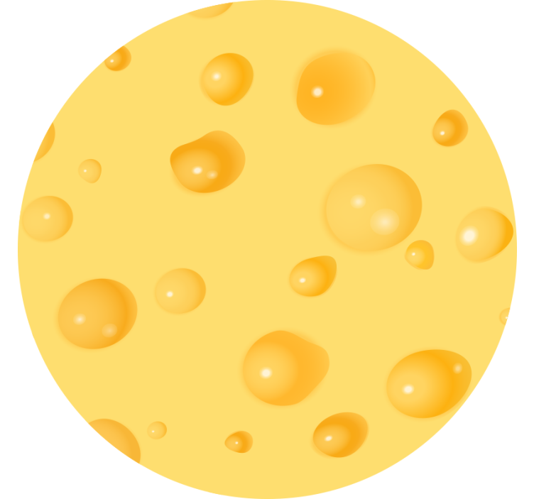 Rollo fenster gelb mit schweizer käse design - TenStickers