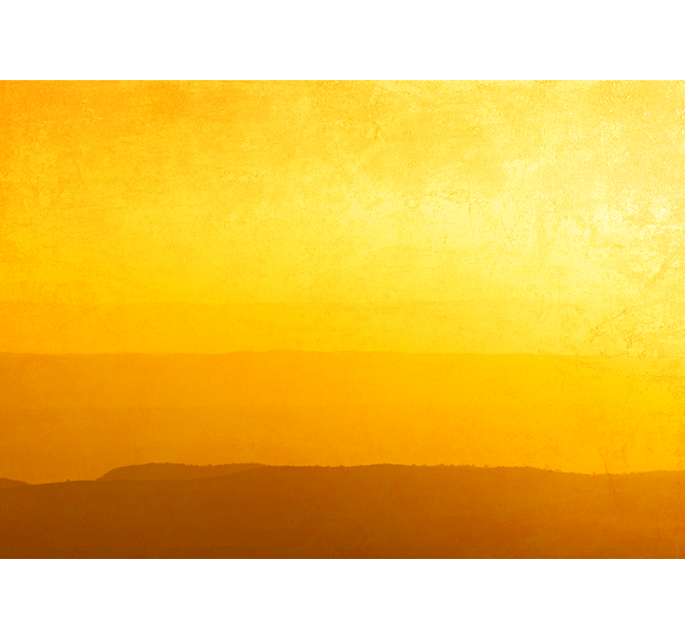 Rollo fenster gelb hügel im sonnenuntergang - TenStickers