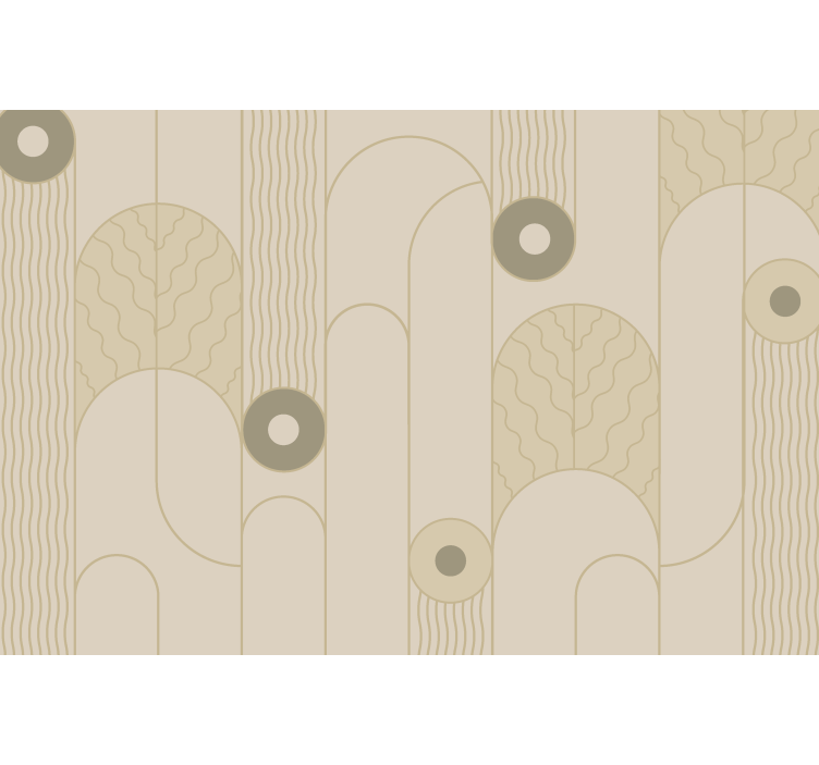 Rollo fenster beige mit abstrakten beigen linien - TenStickers