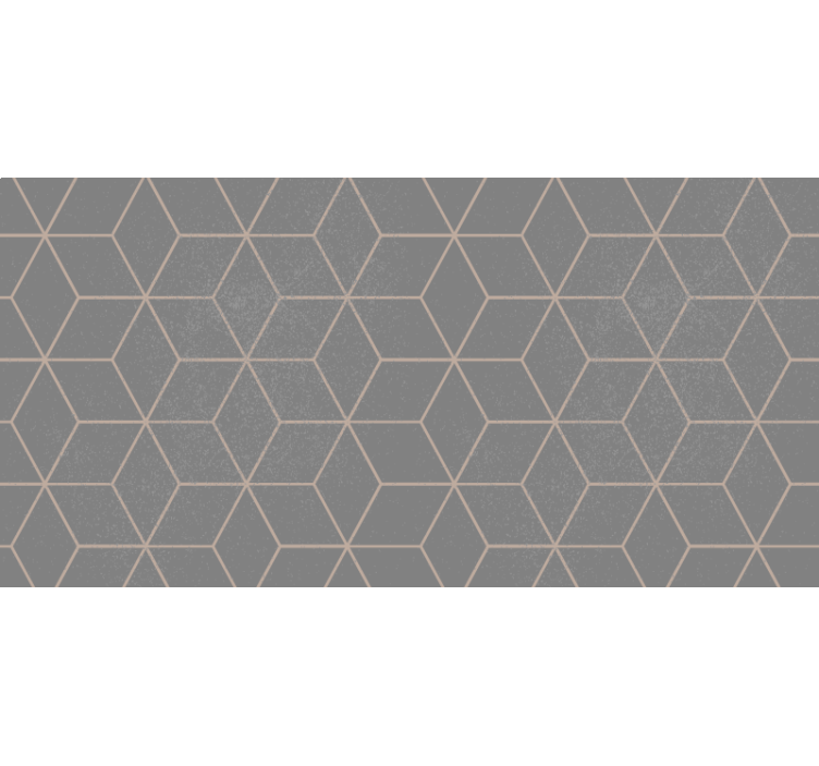 Rollo fenster grau mit geometrischem grauen sechseckmuster - TenStickers
