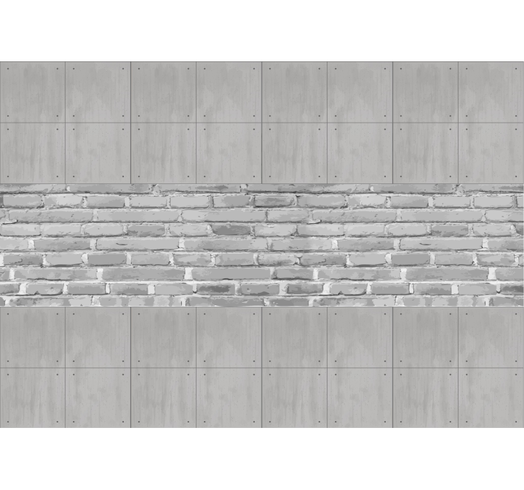 Rollo fenster grau mit betonelementen - TenStickers