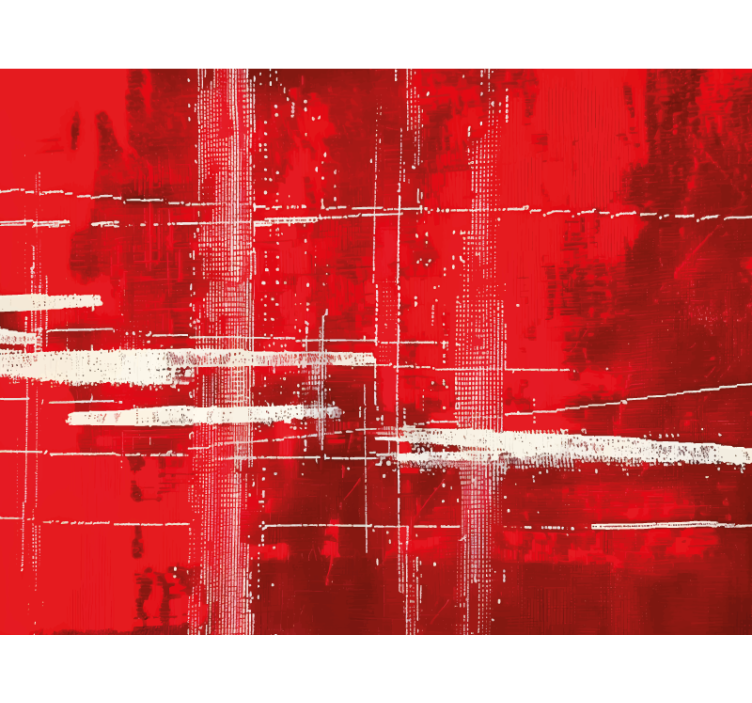 Rollo fenster rot modernes linienmuster - TenStickers