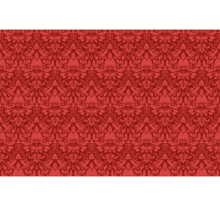Rollo fenster rot mit barockmuster overlay - TenStickers