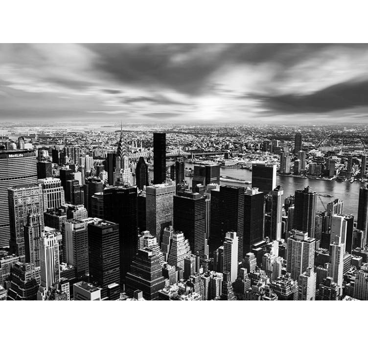 Rollo wohnzimmer urban skyline panorama - TenStickers