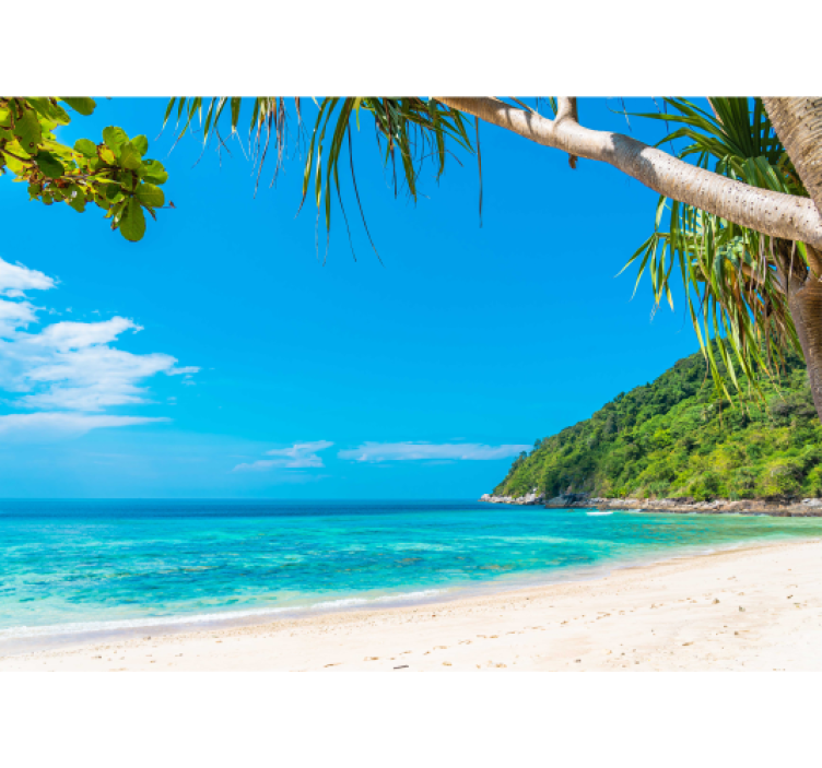 Rollo wohnzimmer mit blick auf das karibische meer - TenStickers