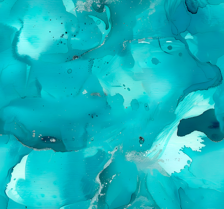 Rollo fenster blau wellen in blau - TenStickers